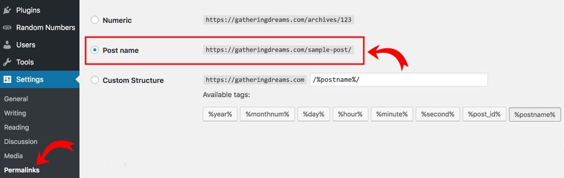 How to set up your permalinks correctly