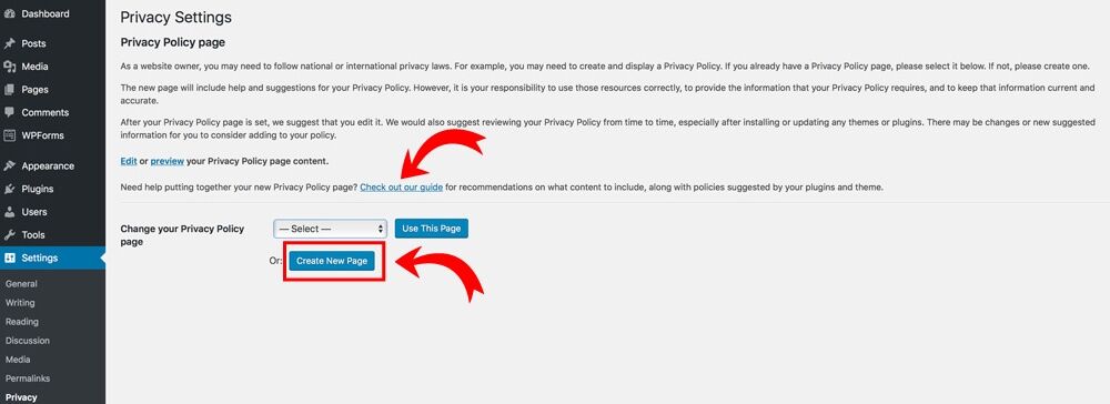 How to write a privacy policy in WordPress when you are starting a blog