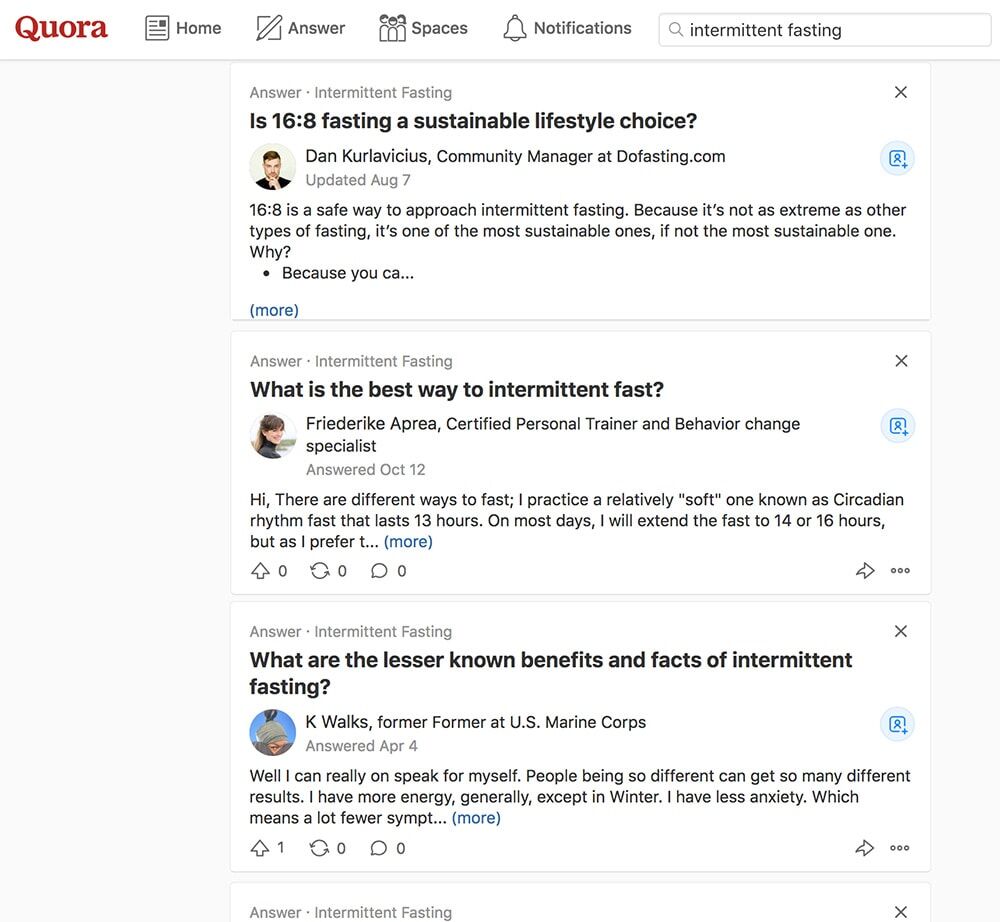 Quora screenshot