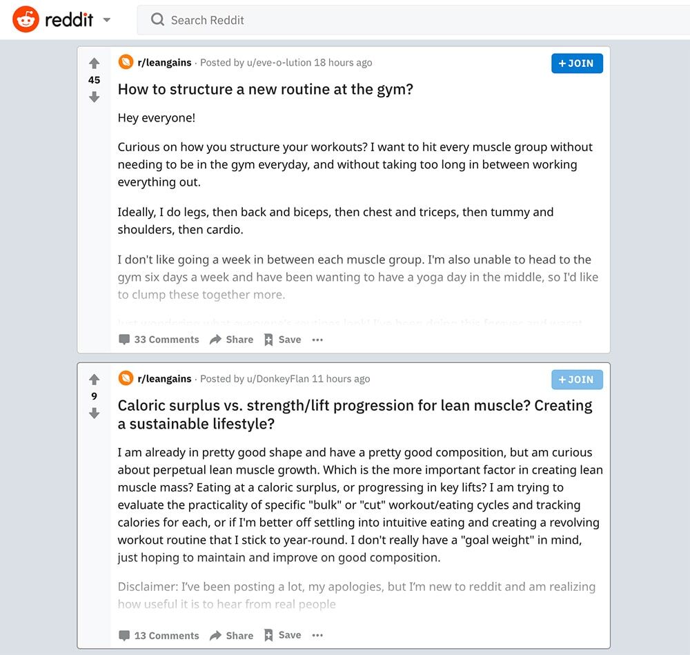Reddit screenshot