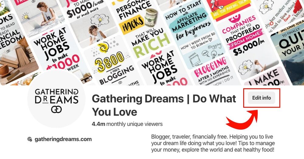 How to edit your Pinterest profile