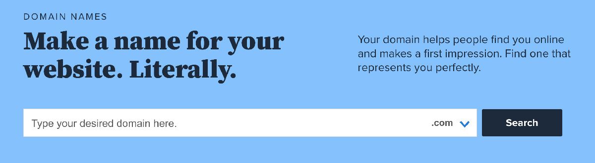 Domain name checker from Bluehost