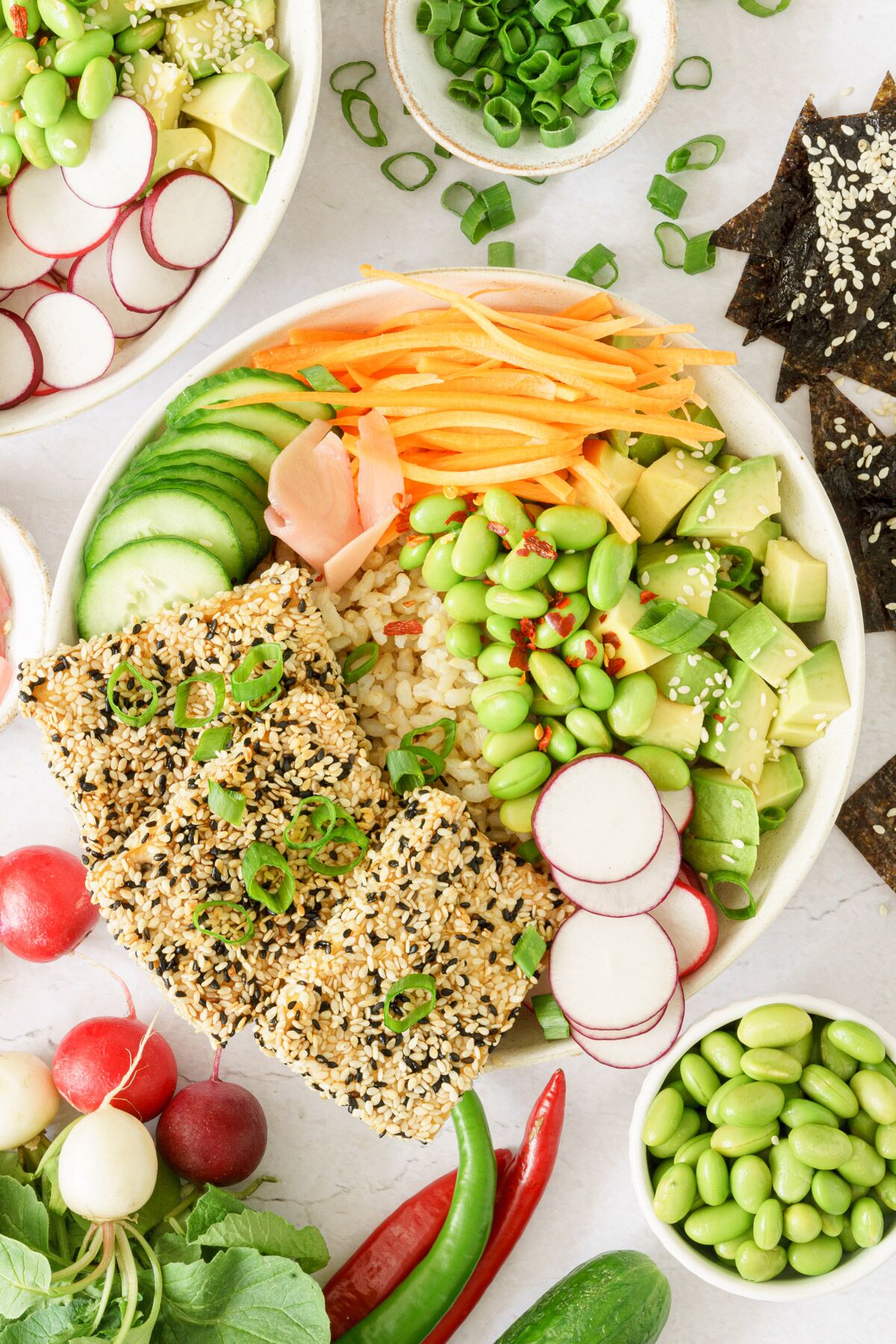 Vegan Sushi Bowl with Tofu